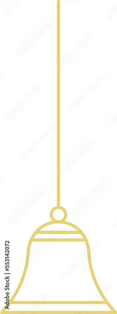 Christmas bell bauble gold line Christmas bell bauble gold line