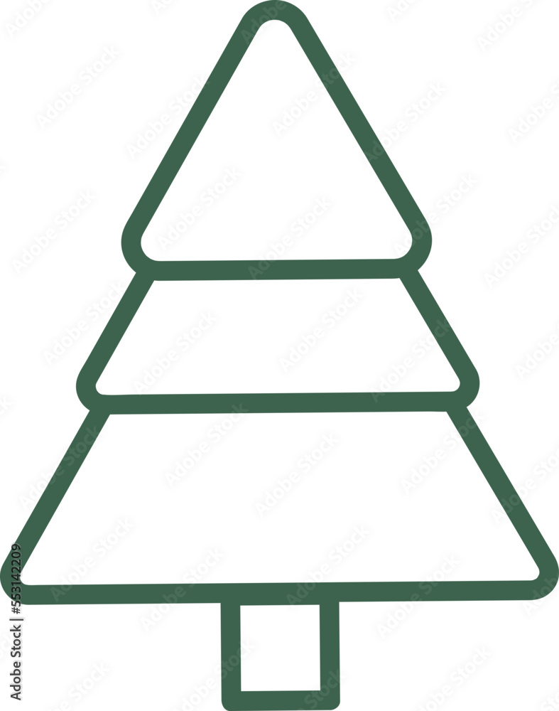 Christmas tree green line Christmas tree green line