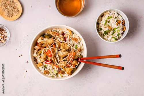 Bowl of chicken chop suey