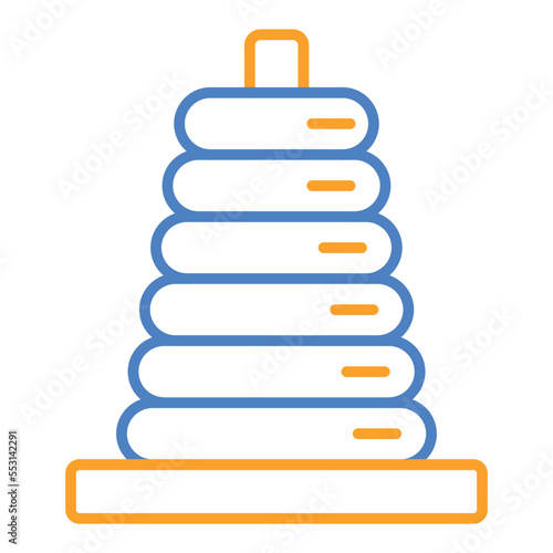 Stacker Blue And Orange Line Icon