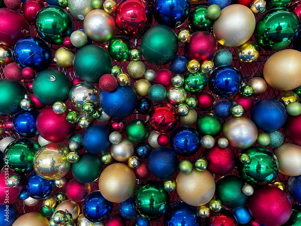 merry Christmas ball decoration tree wall decoration background outdoor merry Christmas ball decoration tree wall decoration background outdoor