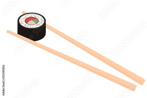 sushi and chopsticks