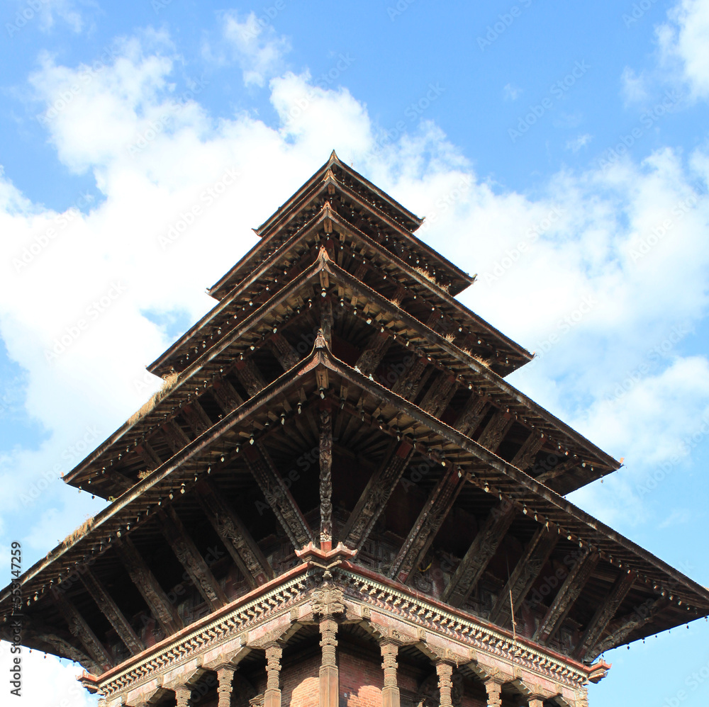 Hindu temple in Bhaktapur, Nepal Hindu temple in Bhaktapur, Nepal