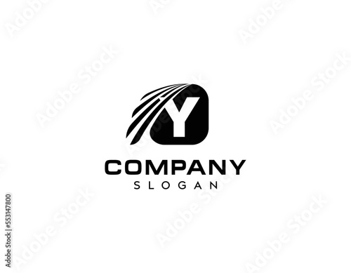 Abstract letter Y logo design, tech letter Y vector logo design, text Y letter icon design, text logo design