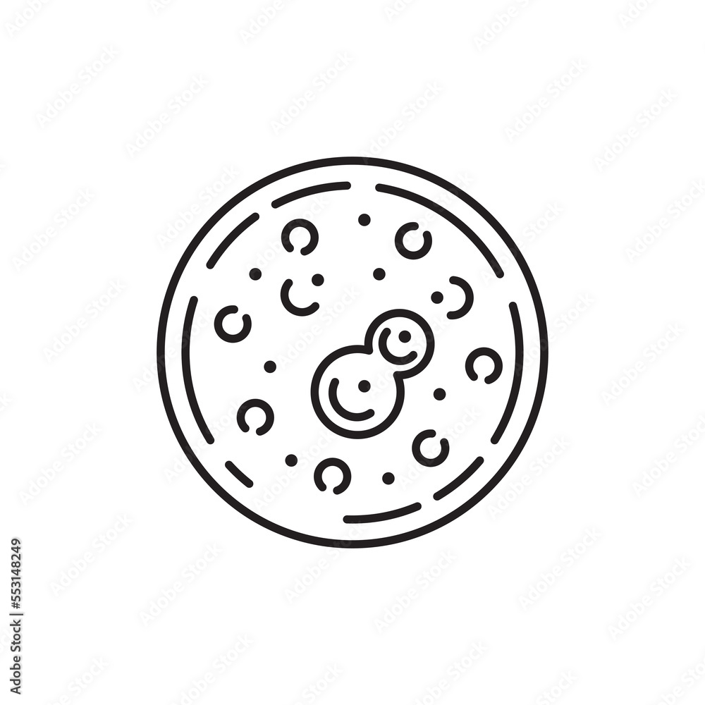 Biological cell icon flat style illustration. Biological cell icon flat style illustration.
