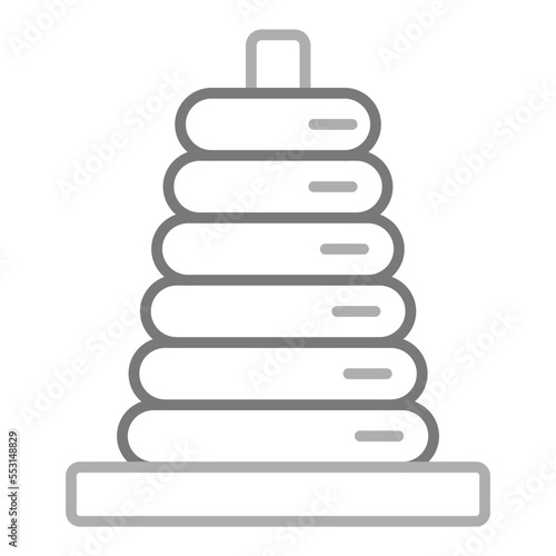 Stacker Greyscale Line Icon