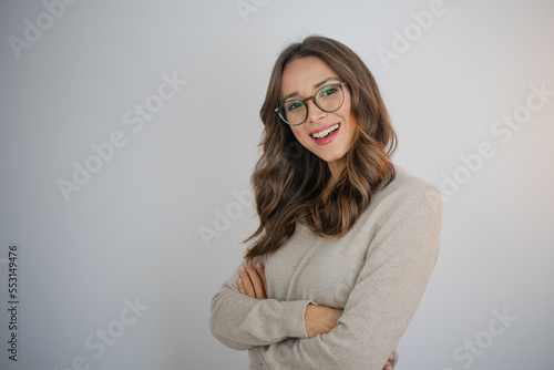 Woman with glasses