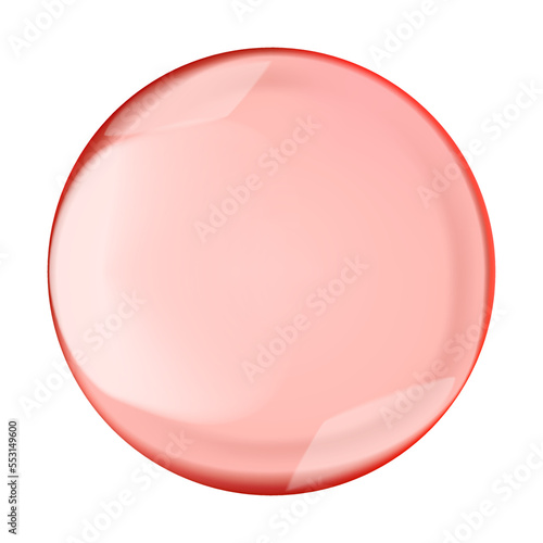 Free Download Red transparent bubble or round drop isolated on white background. Vector illustration - GFXLoad