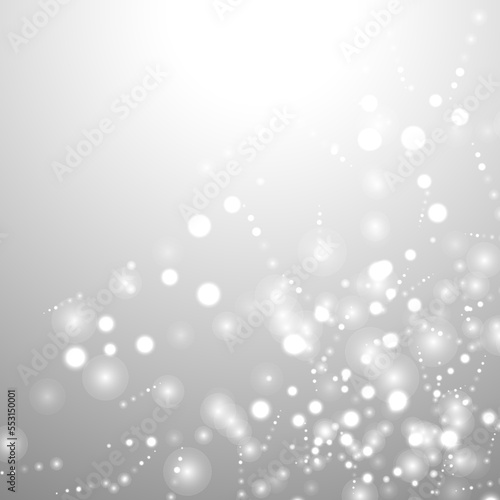 silver background bokeh bling snow flake confetti