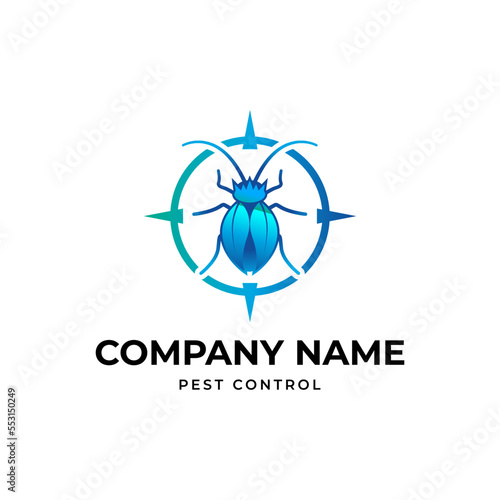 pest control logo vector template with target