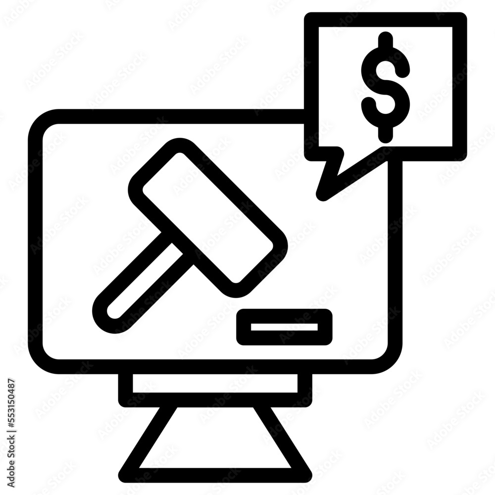 electronic auction icon electronic auction icon