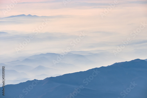 Clouds And Misty Mountains  Blue Tones
