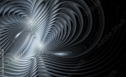 Fractal abstraction on a dark background