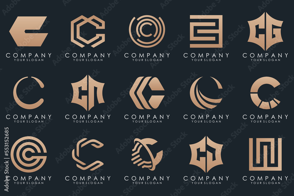 creative letter C logo icon set. design for business of luxury, elegant, simple. creative letter C logo icon set. design for business of luxury, elegant, simple.
