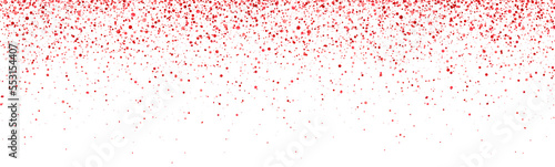 Wide red glitter holiday falling confetti