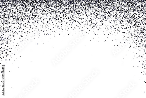 Black falling particles, arch form isolated