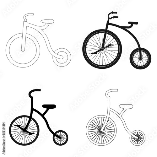 circus bike icon vector