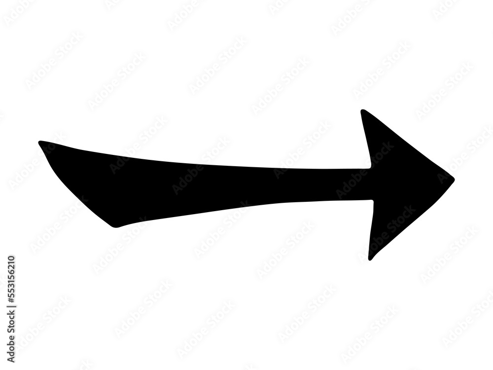 Hand drawn ink arrow illustration in sketch style. Business doodle clipart. Single element for design Hand drawn ink arrow illustration in sketch style. Business doodle clipart. Single element for design