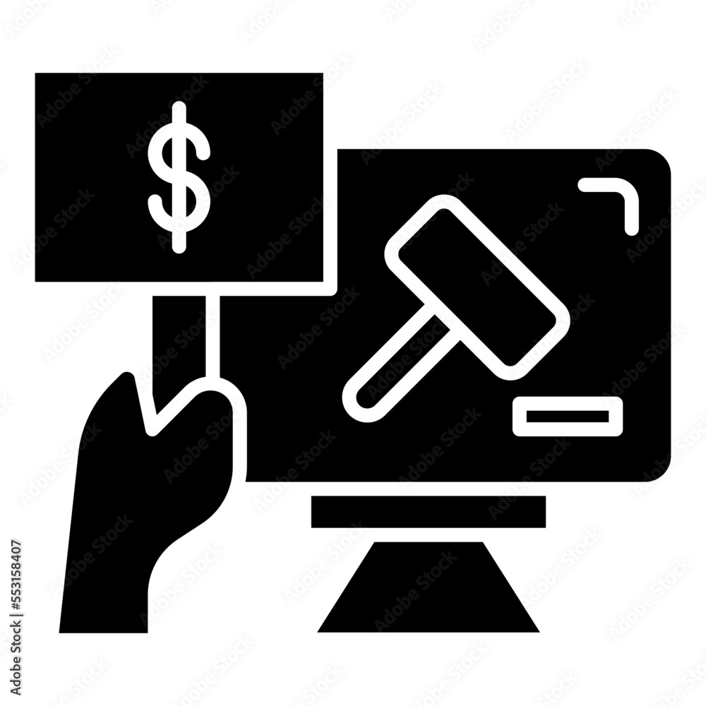 electronic auction icon