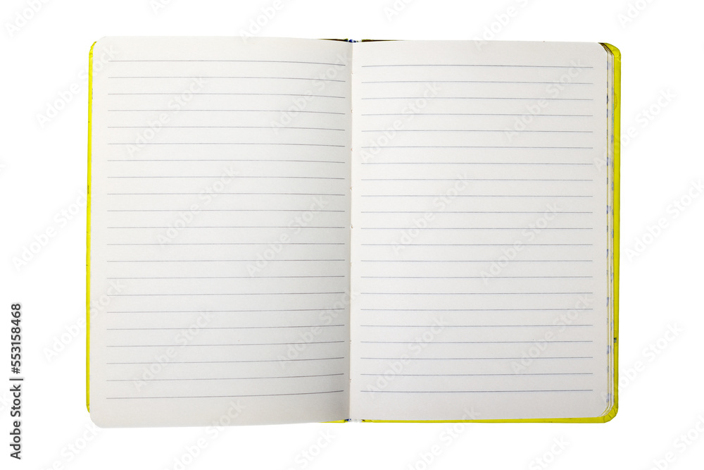 open notepad isolated on white background open notepad isolated on white background