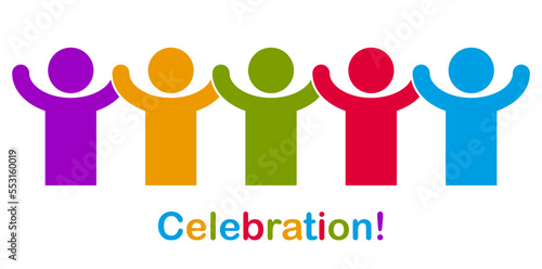 Celebrating people vector c...