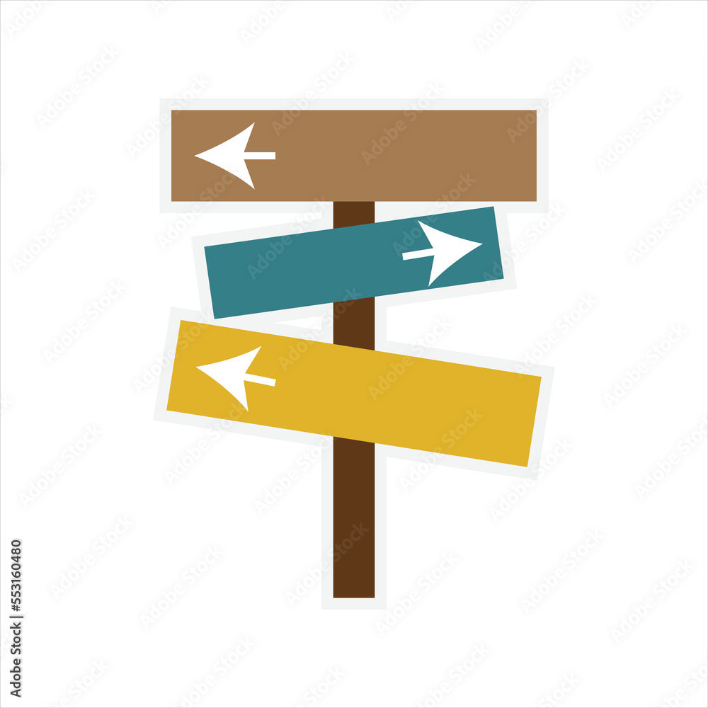 Directions For Camping Vector Illustration Directions For Camping Vector Illustration