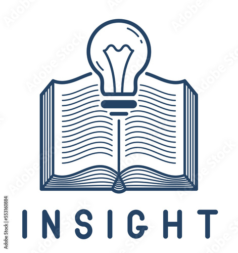 Open book with idea light b...