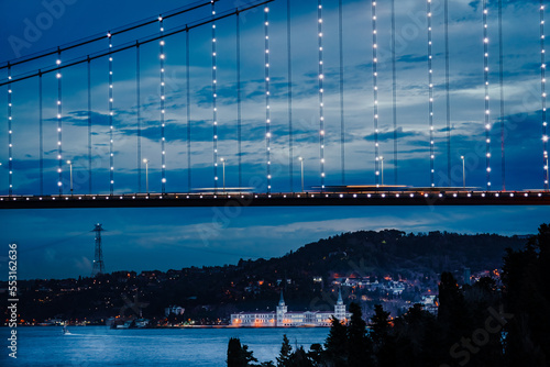 15 July Martyrs Bridge and Kuleli Military High School. İstanbul, Turkey. photo