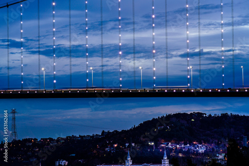 15 July Martyrs Bridge and Kuleli Military High School. İstanbul, Turkey. photo