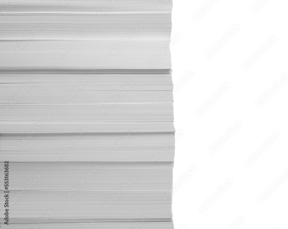 Stack of paper sheets on white background Stack of paper sheets on white background
