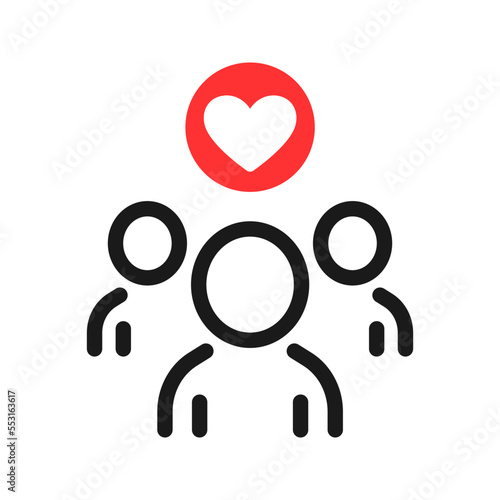 customer retention icon or happy employees. concept of individual approach and strategy to client or easy support or help. Vector illustration
