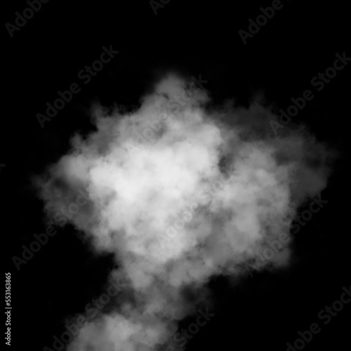 white smoke in black background 