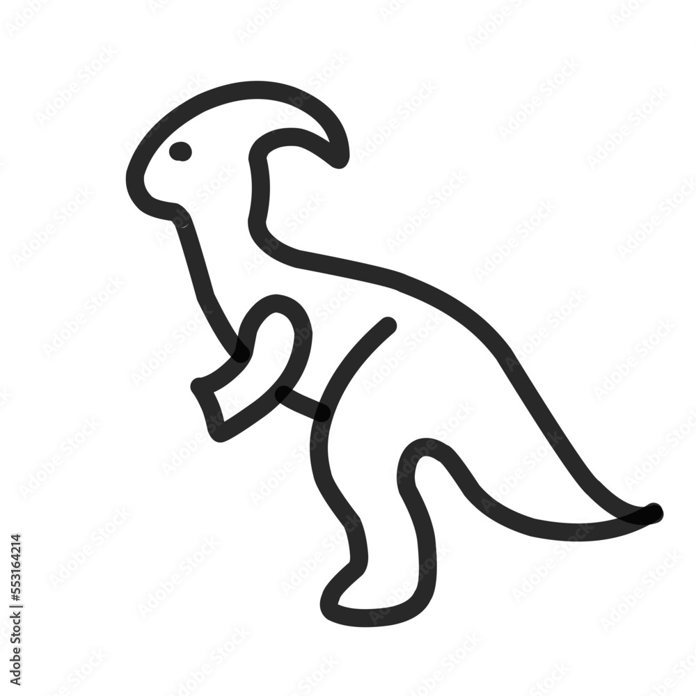 Fototapeta premium Dinosaur Vector Outline