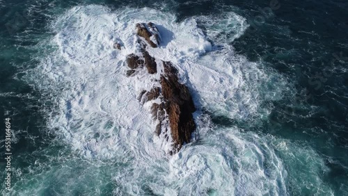 Scenic Drone Aerial Footage of A Coruña, Galicia, Spain, including USESCO World Heritage Site - Tower of Hercules - oldest existent lighthouse known. photo