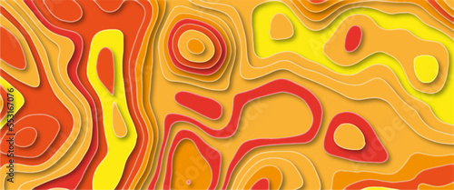 Colorful geometric rainbow acrylic and texture paper wave line background. Abstract colorful wave background. Sheets of a multi colored paper on a background. Beautiful paper cut background.