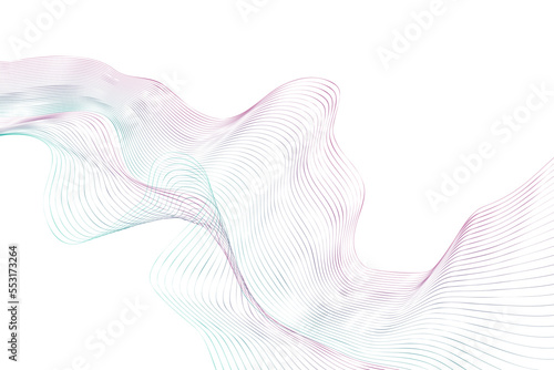 Dynamic wave swoosh movement, modern trendy design for banner or poster. Color flow, blend curve lines. Vector illustration