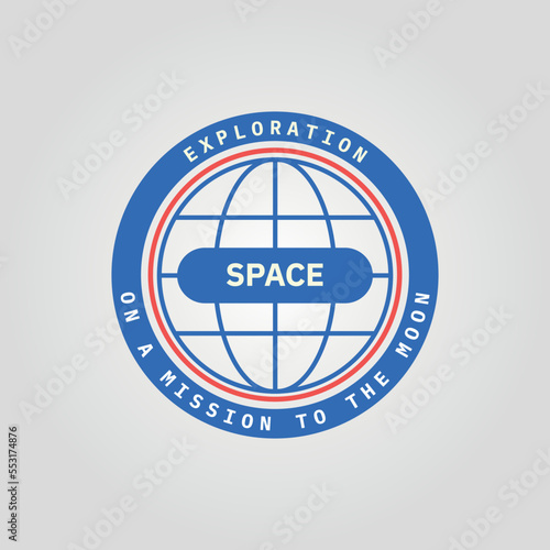 Parche o distintivo de misión espacial, astronautas de la Nasa