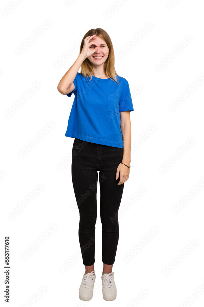 Young caucasian woman isolated on white background Young caucasian woman isolated on white background