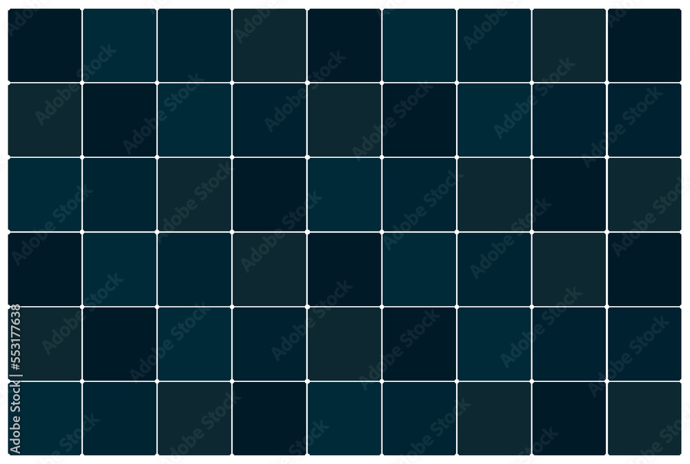 Abstract background or seamless pattern of tiles in dark blue colors