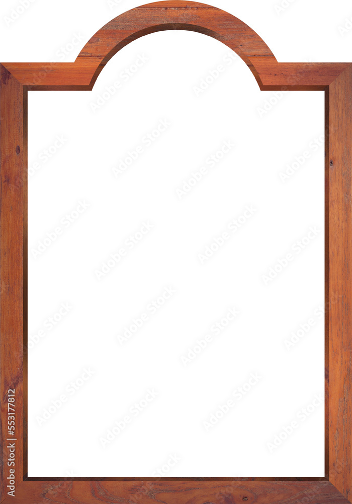 Old wooden picture frame with empty space