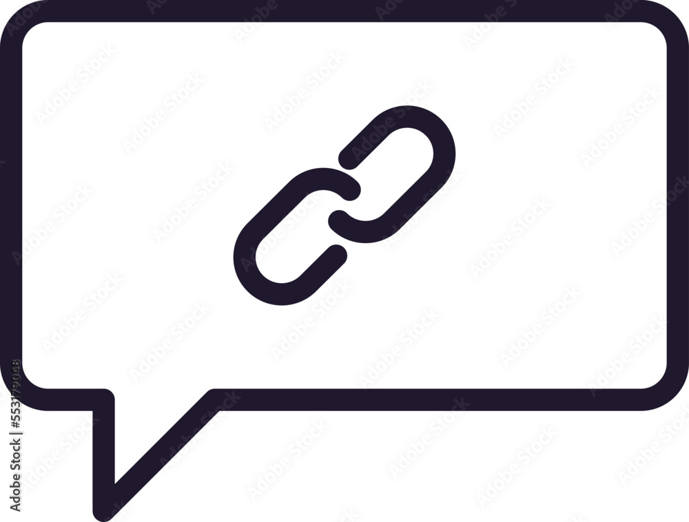 Speech bubble line icon on white background Speech bubble line icon on white background