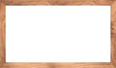 wooden photo frame with transparent background