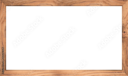 Fotografija wooden photo frame with transparent background
