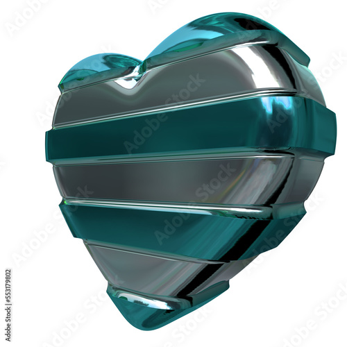 Turquoise heart photo