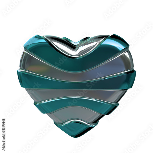 Turquoise heart photo