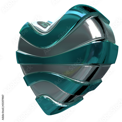 Turquoise heart photo