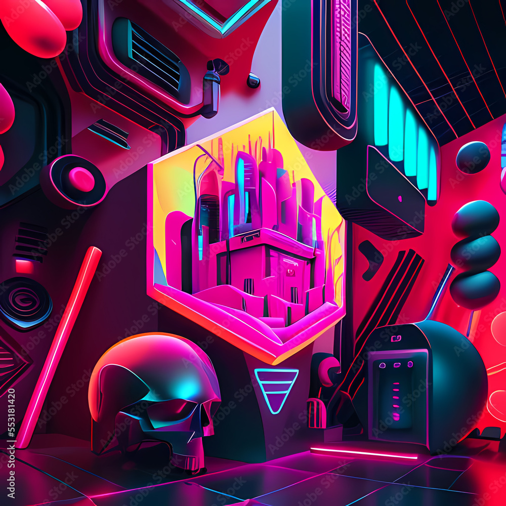 Fantastic Illustration: A Dreamlike Scene of Fantasy and Glow Fantastic Illustration: A Dreamlike Scene of Fantasy and Glow