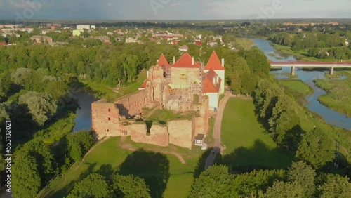 Bauska Castle Museum Pilskalna iela Latvia aerial  photo