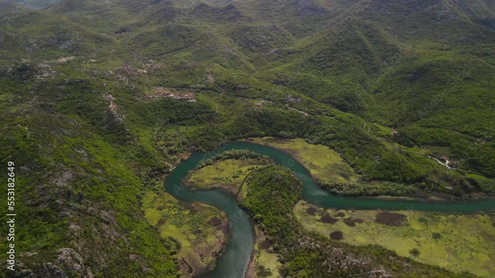 Drone shot Pavlova strana viewpoint. river bent, Montenegro. Drone shot Pavlova strana viewpoint. river bent, Montenegro.