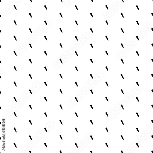 Square seamless background pattern from geometric shapes. The pattern is evenly filled with black falling rocket symbols. Vector illustration on white background
